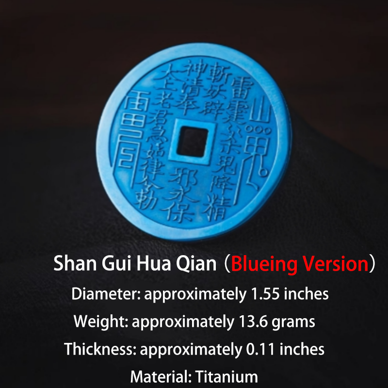 Shan Gui Coin Peace Pendant Accessory, Bagua Copper Coin, Taoist Copper Coin for Safety and Protection.