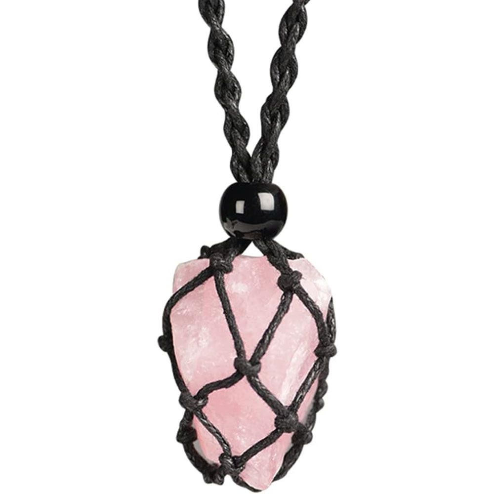 Natural Healing Crystal Pendant, Peach Blossom Lucky Crystal